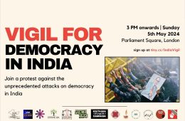 Vigil for Democracy in India, Parliament Square, 5 May